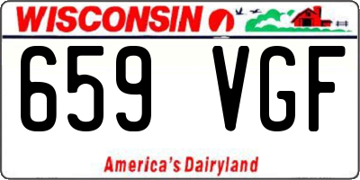 WI license plate 659VGF