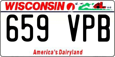 WI license plate 659VPB