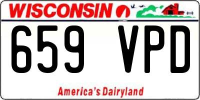 WI license plate 659VPD