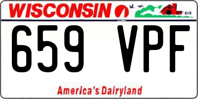 WI license plate 659VPF