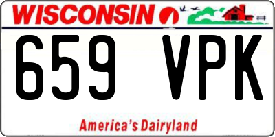 WI license plate 659VPK
