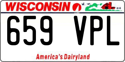 WI license plate 659VPL