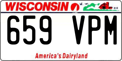 WI license plate 659VPM