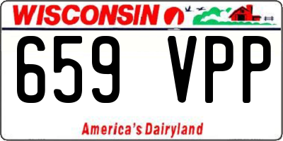 WI license plate 659VPP