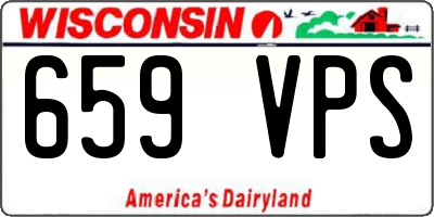 WI license plate 659VPS