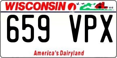 WI license plate 659VPX