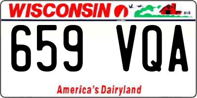 WI license plate 659VQA