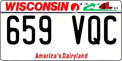 WI license plate 659VQC