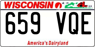 WI license plate 659VQE