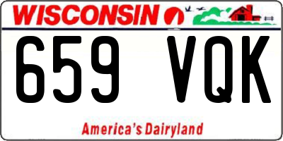 WI license plate 659VQK