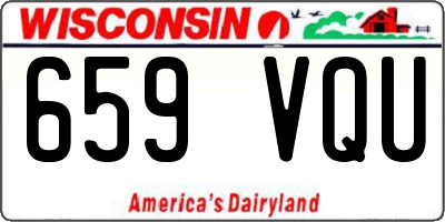 WI license plate 659VQU