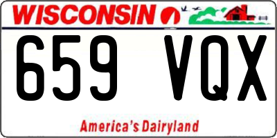 WI license plate 659VQX