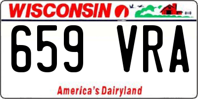 WI license plate 659VRA