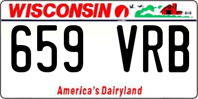 WI license plate 659VRB