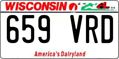 WI license plate 659VRD