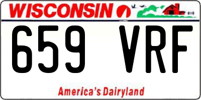 WI license plate 659VRF