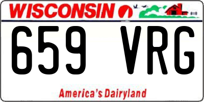 WI license plate 659VRG