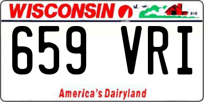 WI license plate 659VRI