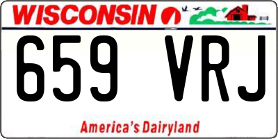 WI license plate 659VRJ
