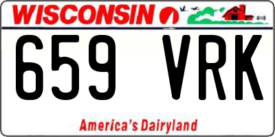 WI license plate 659VRK