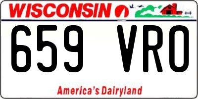 WI license plate 659VRO