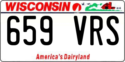 WI license plate 659VRS