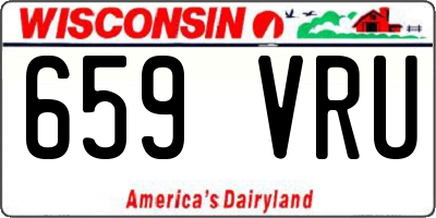 WI license plate 659VRU