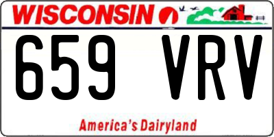 WI license plate 659VRV
