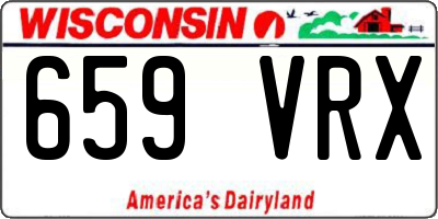 WI license plate 659VRX