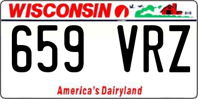 WI license plate 659VRZ