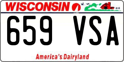 WI license plate 659VSA