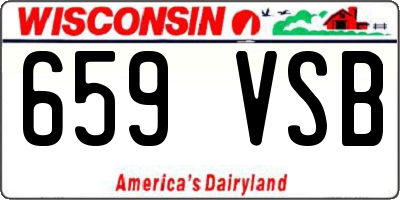 WI license plate 659VSB