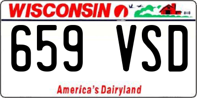 WI license plate 659VSD
