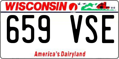 WI license plate 659VSE