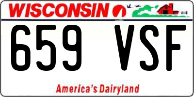 WI license plate 659VSF
