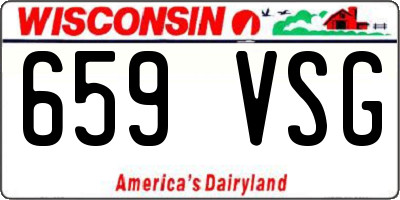 WI license plate 659VSG