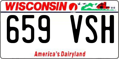 WI license plate 659VSH