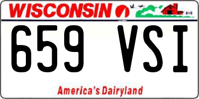 WI license plate 659VSI