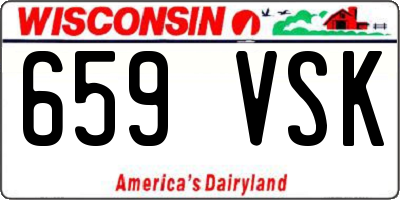 WI license plate 659VSK