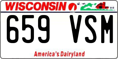 WI license plate 659VSM