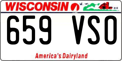 WI license plate 659VSO