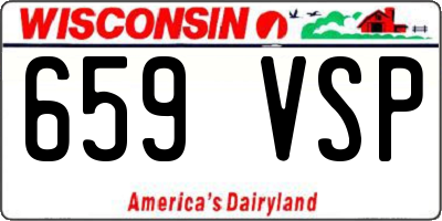 WI license plate 659VSP