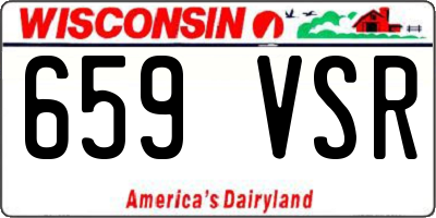 WI license plate 659VSR