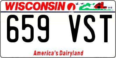 WI license plate 659VST
