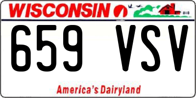 WI license plate 659VSV