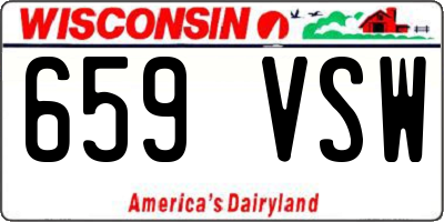 WI license plate 659VSW