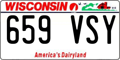 WI license plate 659VSY