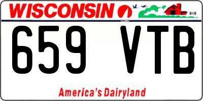 WI license plate 659VTB
