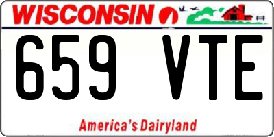 WI license plate 659VTE