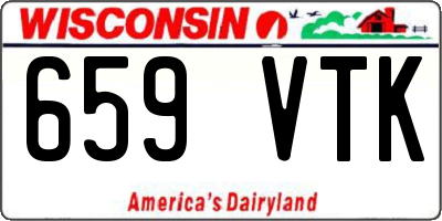 WI license plate 659VTK